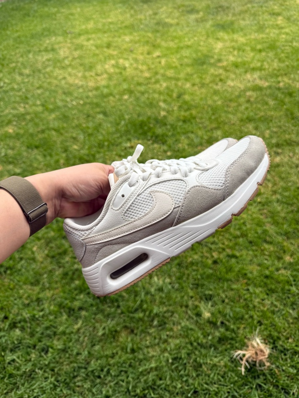 White & Light Gray Nike Air Max
